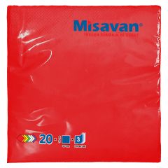 Misavan Servetele de Masa Rosii 20/set 33x33 3 str