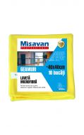 Laveta microfibra pentru geam Misavan Professional, 40*40cm, 10buc/set, galben
