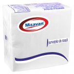 Servetele masa Misavan, 33*33cm, 1 strat, 80 buc/ set, ALB